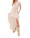 Kylie Paige Mason Maxi Dress In Beige In Neutral