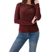 Kylie Paige Nadia Sparkle Top In Black/red In Multi