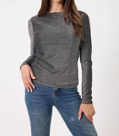 Kylie Paige Nadia Sparkle Top In Black/silver