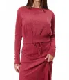 Kylie Paige Soli Sparkle Top In Red