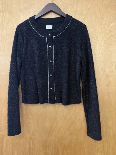 Kylie Paige Women's Sparkle Cardigan In Black In Blue