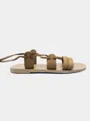 KYMA IKARIA SANDALS IN OLIVE SUEDE