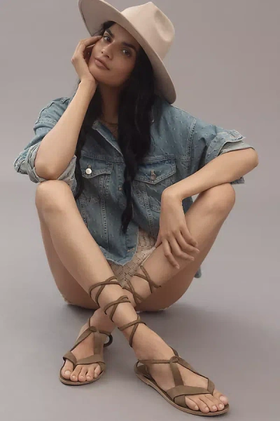 Kyma Kastos Lace-up Sandals In Green