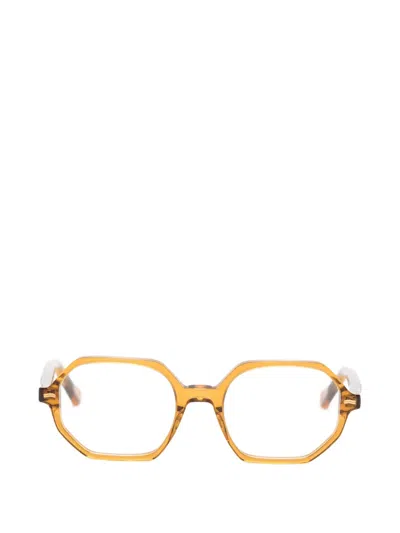 Kyme Allen Geometric-frame Glasses In Orange