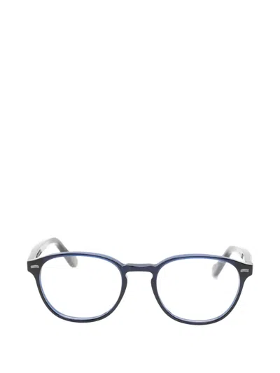 Kyme Caleb Round-frame Glasses In Blue
