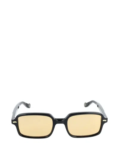 Kyme Nilo Rectangle-frame Sunglasses In Yellow