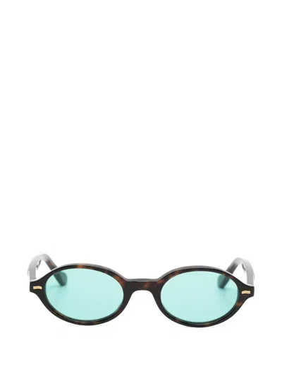 Kyme Russell Oval-frame Sunglasses In Brown