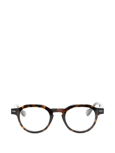 Kyme Tortoiseshell-effect Round-frame Glasses In Brown