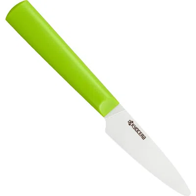 Kyocera Innovationwhite 3-inch Ceramic Paring Knife, White Blade In Green