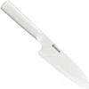 Kyocera Innovationwhite 5.5-inch Ceramic Santoku Knife, White Blade In Silver
