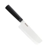 Kyocera Innovationwhite 6-inch Ceramic Nakiri Knife, White Blade With Non-slip Black Handle In Black