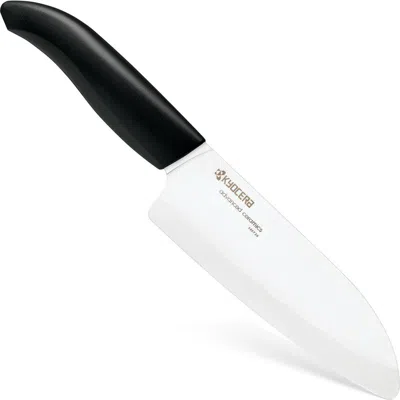 Kyocera Revolution Ceramic 5-1/2 Inch Santoku Knife In Black