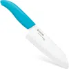 Kyocera Revolution Ceramic 5-1/2 Inch Santoku Knife In Blue