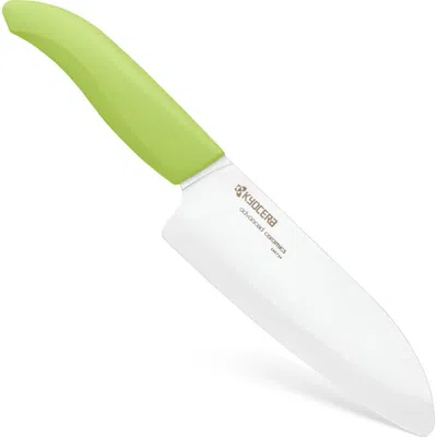 Kyocera Revolution Ceramic 5-1/2 Inch Santoku Knife In Green