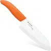 Kyocera Revolution Ceramic 5-1/2 Inch Santoku Knife In Orange