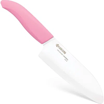 Kyocera Revolution Ceramic 5-1/2 Inch Santoku Knife In Pink