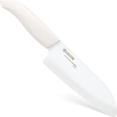 Kyocera Revolution Ceramic 5-1/2 Inch Santoku Knife In White