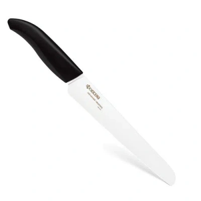 Kyocera Revolution Ceramic 7 Inch Serrated Bread Knife In Black