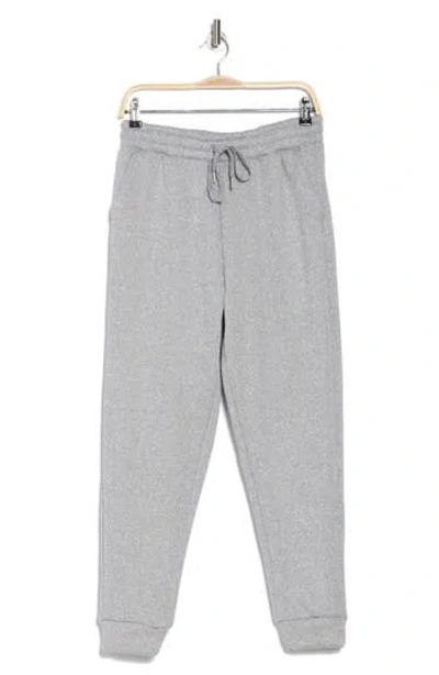 Kyodan Bonded Faux Shearling Lined Joggers In Grey Melange