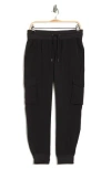 Kyodan Drawstring 4-way Stretch Cargo Joggers In Black