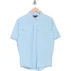 Kyodan Erie Short Sleeve Button-down Shirt In Blue