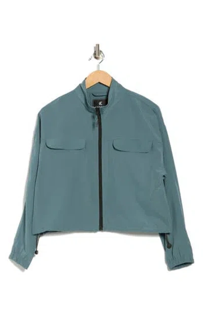 Kyodan Four-way Stretch Crop Jacket In Green