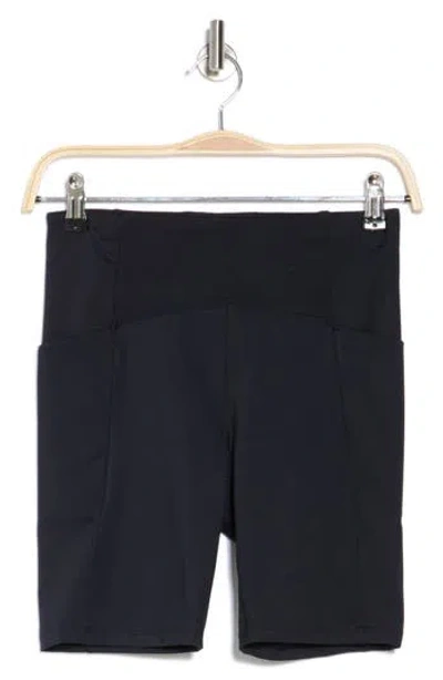 Kyodan High Waist Pocket Interlock Shorts In Black