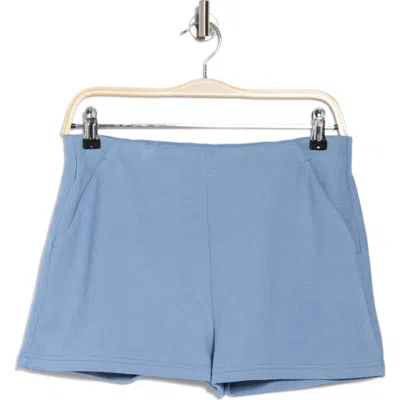 Kyodan High Waist Wide Rib Shorts In Faded Denim