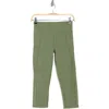 Kyodan Interlock Pocket Capri Leggings In Olive