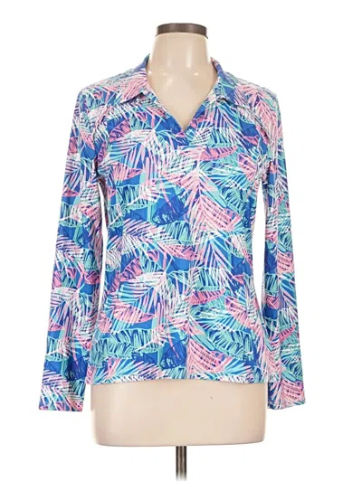 Pre-owned Kyodan Long Sleeve Blouse In Blue