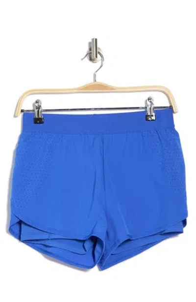 Kyodan Perforated Side Two-in-one Running Shorts In Cobalt