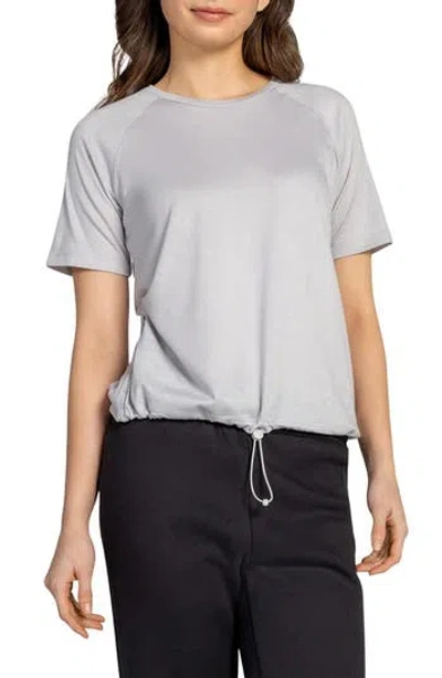 Kyodan Raglan Sleeve Knit T-shirt In Gray