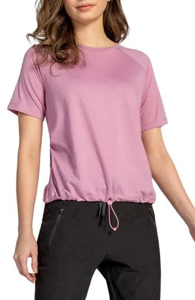 Kyodan Raglan Sleeve Knit T-shirt In Pink