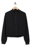 Kyodan Recycled Nylon Crop Bomber Jacket In Black