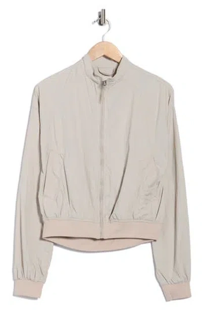 Kyodan Recycled Nylon Crop Bomber Jacket In Gray