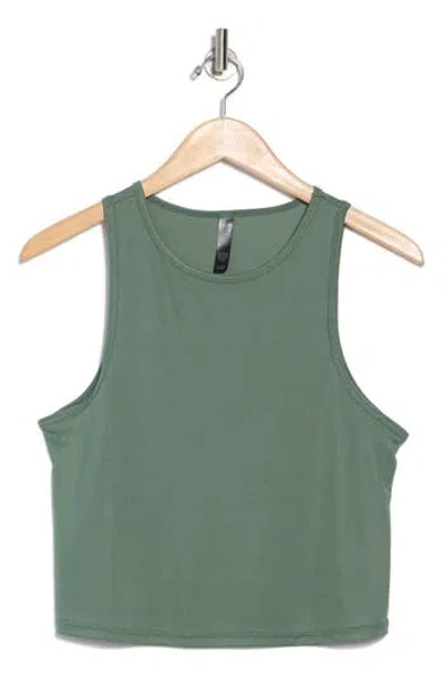 Kyodan Rib Knit Crop Tank In Spring Sage