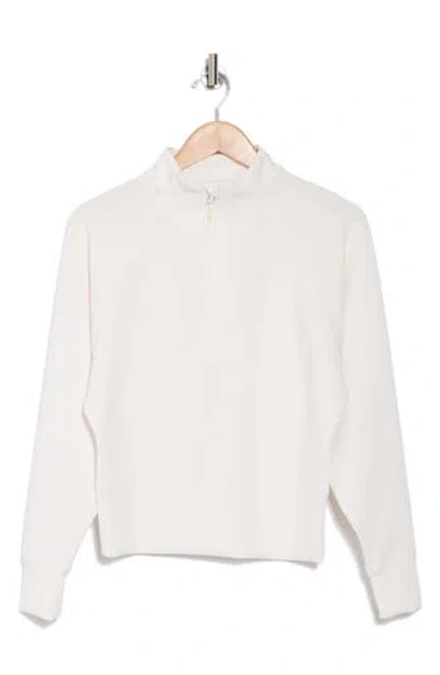 Kyodan Sandwash Scuba Half Zip Pullover In Blanc De Blanc