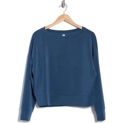 Kyodan Sandwash Scuba Pullover In Dark Denim