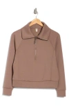 Kyodan Scuba Essentials Quarter Zip Sweatshirt In Taupe Grey