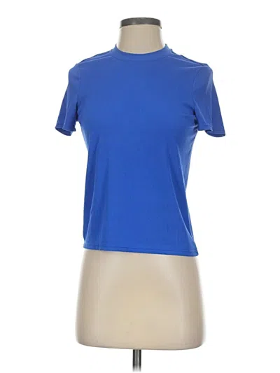 Pre-owned Kyodan Short Sleeve Top Blue Crew Neck Tops