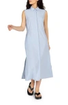 Kyodan Sleeveless Four-way Stretch Midi Dress In Blue