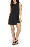 Kyodan Sleeveless Seersucker Dress In Black