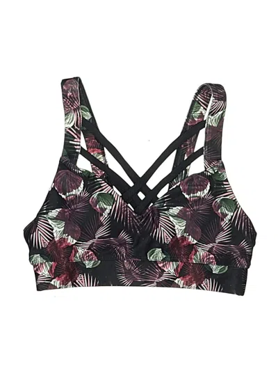 Pre-owned Kyodan Swimsuit Top Burgundy Print Pattern Swimwear