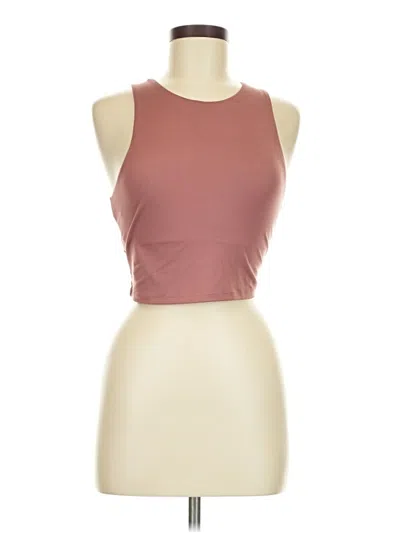 Pre-owned Kyodan Tank Top Brown Halter Neckline Tops