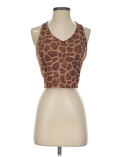 Pre-owned Kyodan Tank Top Brown Halter Neckline Tops