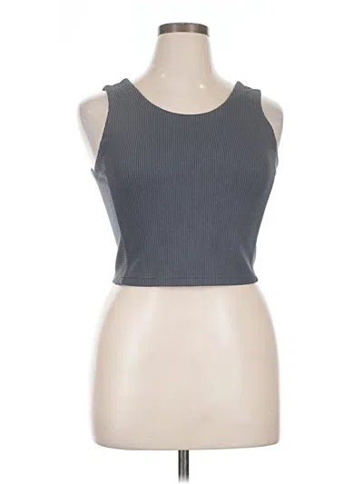 Pre-owned Kyodan Tank Top Gray Halter Neckline Tops