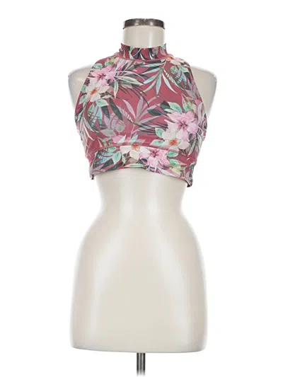 Pre-owned Kyodan Tank Top Pink Halter Neckline Tops