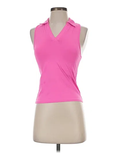 Pre-owned Kyodan Tank Top Pink Halter Neckline Tops