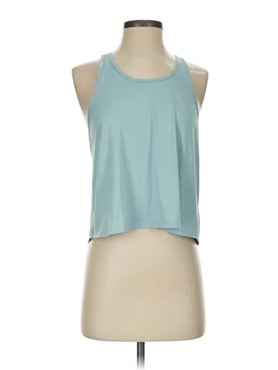 Pre-owned Kyodan Tank Top Teal Halter Neckline Tops In Blue