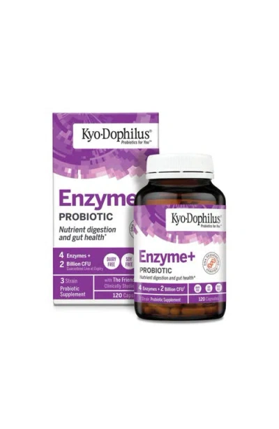 Kyo-dophilus Enzymes+ Probiotic, Nutrient Digestion And Gut Health, 120 Ct Capsules In Transparent